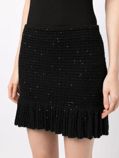 Gonna In Maglia Testurizzata Con Paillettes