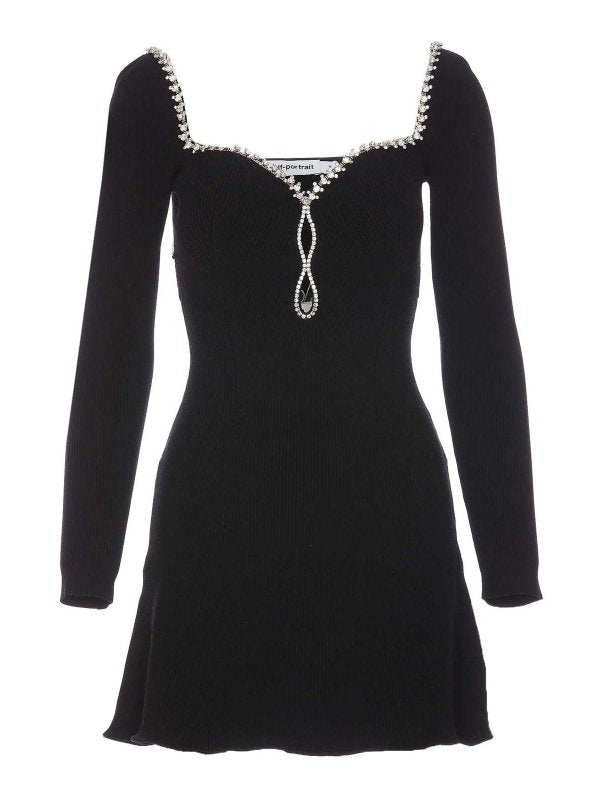 Miniabito In Maglia Con Strass