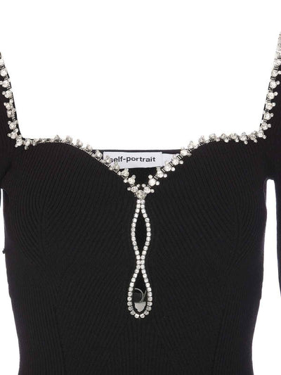 Miniabito In Maglia Con Strass