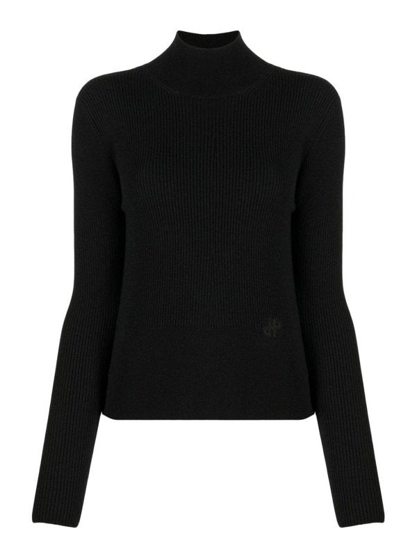 Top Lavorato A Maglia Nero