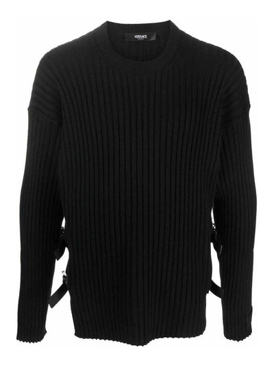 Maglione A Coste Con Spacchi Laterali