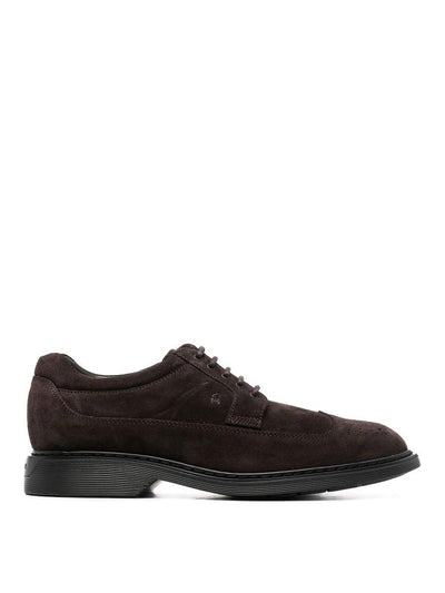 Brogue In Pelle Scamosciata Marrone