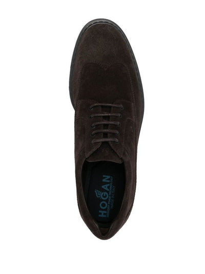 Brogue In Pelle Scamosciata Marrone