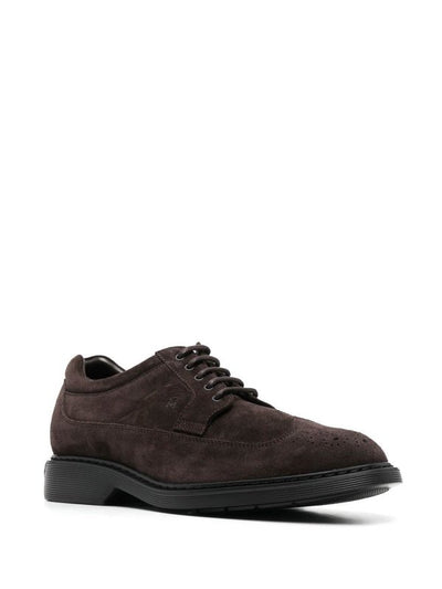 Brogue In Pelle Scamosciata Marrone