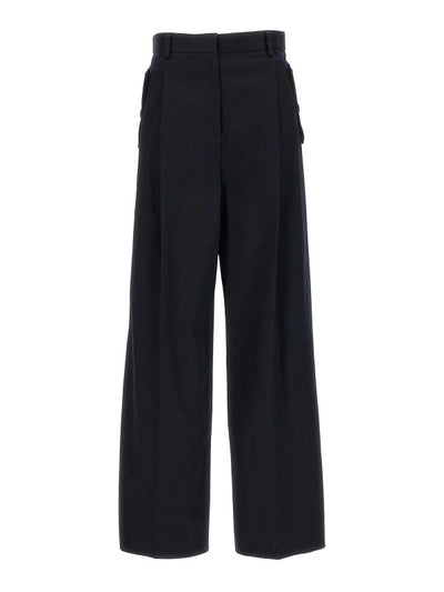 Pantaloni Larghi Con Piega Sul Davanti
