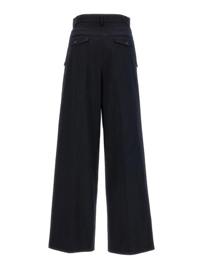 Pantaloni Larghi Con Piega Sul Davanti
