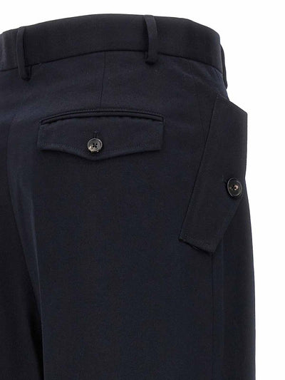 Pantaloni Larghi Con Piega Sul Davanti