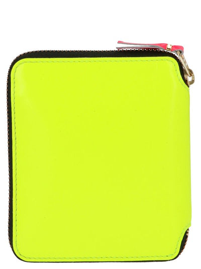 Portafoglio Della Linea In Pelle Fluo