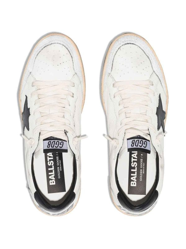 Sneaker In Pelle Con Stella A Sfera