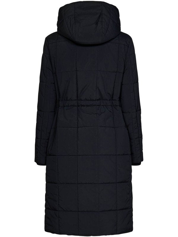 Piumino Nero In Nylon Trapuntato