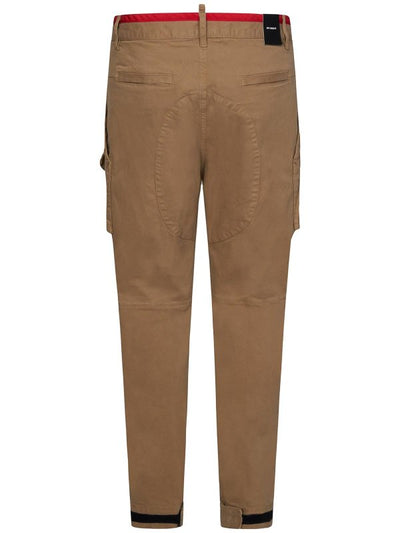 Pantaloni Cargo Beige Sexy Con Stampa Logo