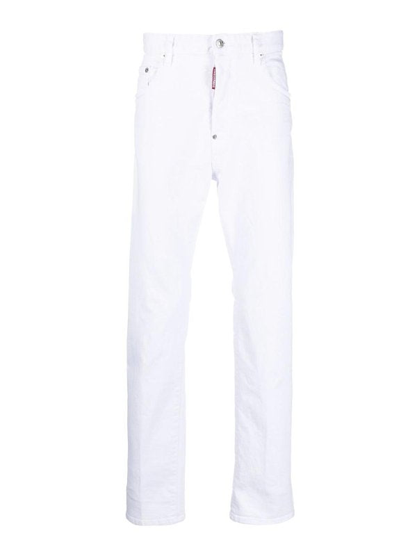 Jeans In Denim A Gamba Dritta