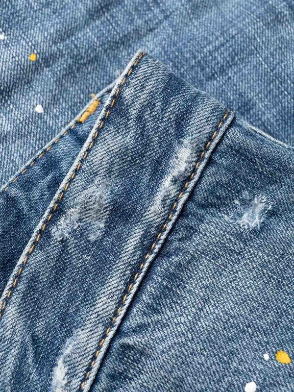 Jeans Patchwork Effetto Used