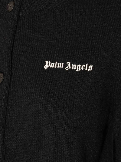 Cardigan Bianco E Nero In Misto Viscosa-lana