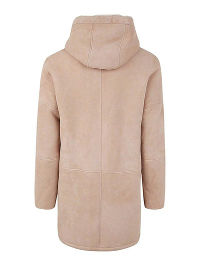 Parka In Montone Con Cappuccio