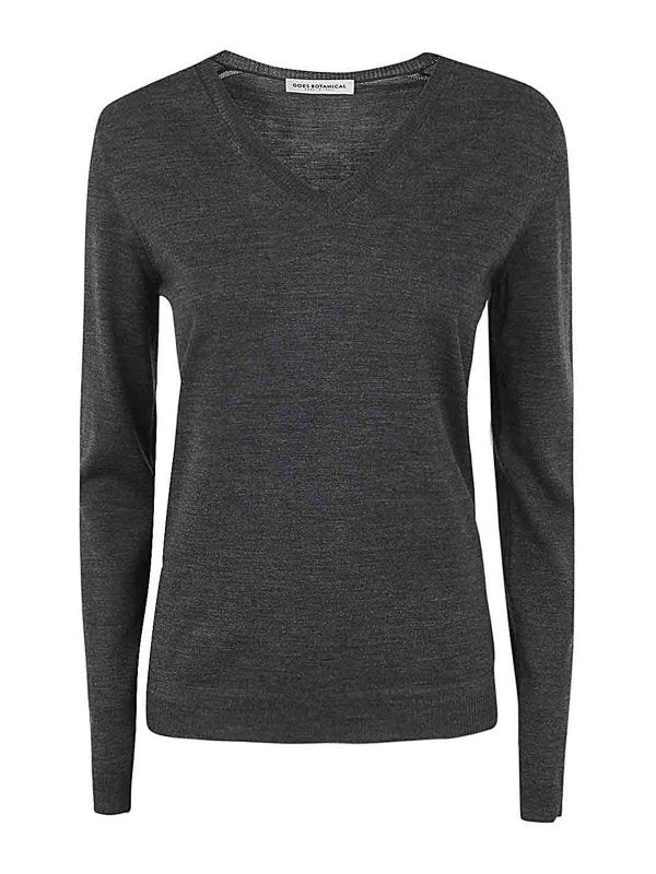 Maglia A Maniche Lunghe Con Scollo A V