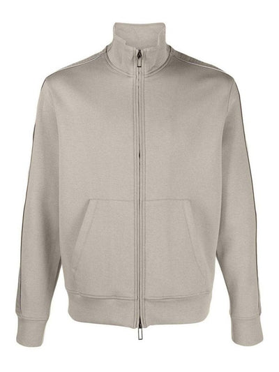 Felpa Con Zip In Cotone