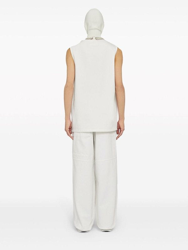 Pantaloni Affusolati In Cotone
