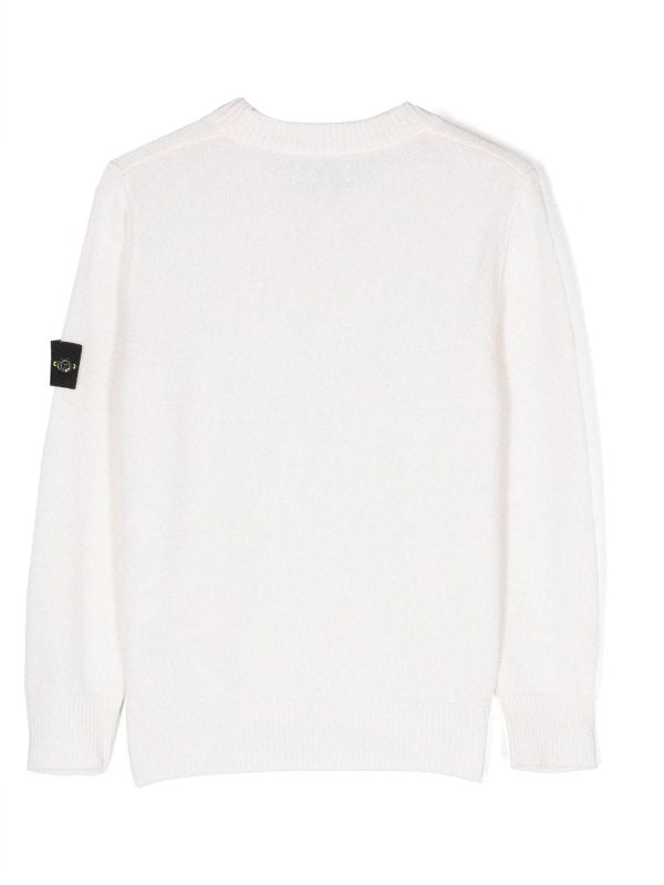 Maglione Girocollo A Maglia Aperta Celeste