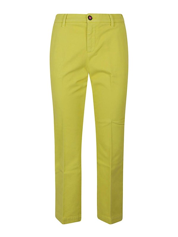 Pantaloni Cropped A Zampa Di Gabardine