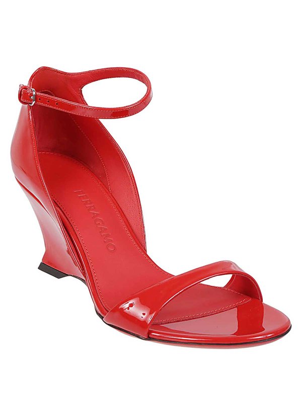 Sandali Open Toe In Vernice