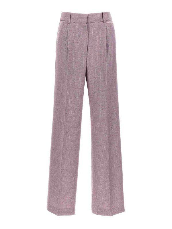 Pantaloni Gessati In Lurex