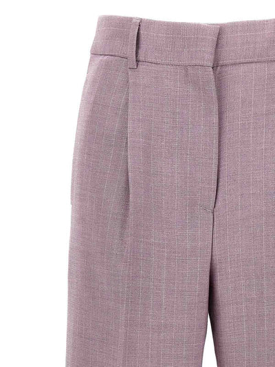 Pantaloni Gessati In Lurex