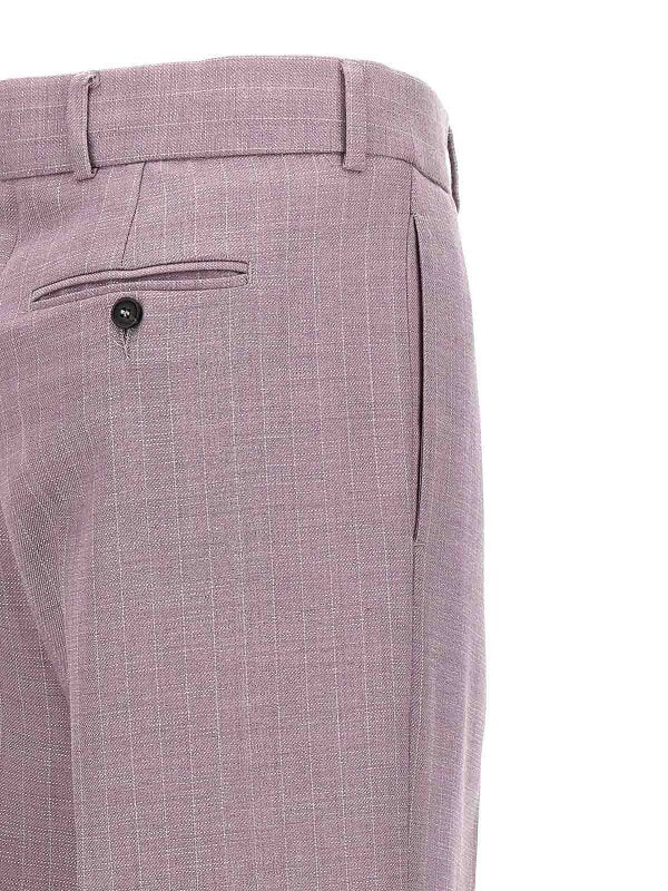 Pantaloni Gessati In Lurex