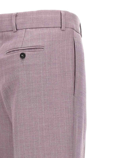 Pantaloni Gessati In Lurex