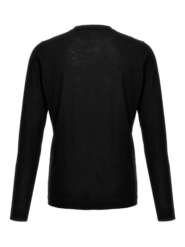 Maglia In Lana Pregiata Calibro 18