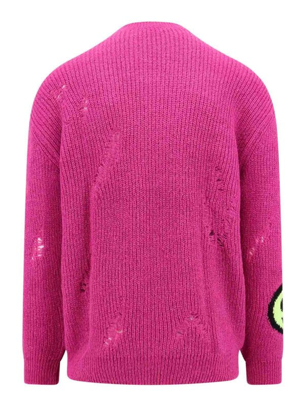 Maglia In Misto Alpaca Con Logo Ricamato
