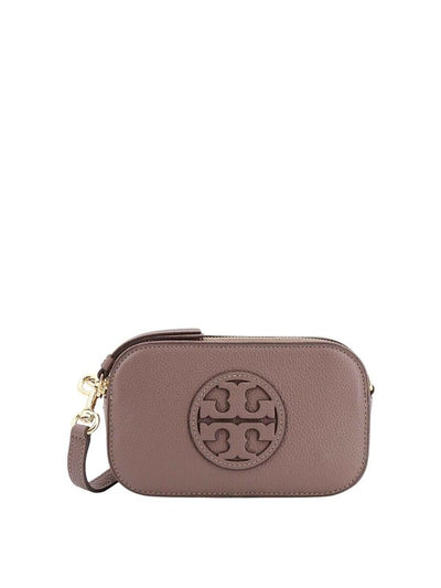 Borsa A Tracolla In Pelle Con Logo Frontale