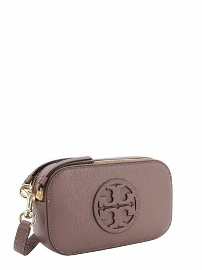 Borsa A Tracolla In Pelle Con Logo Frontale