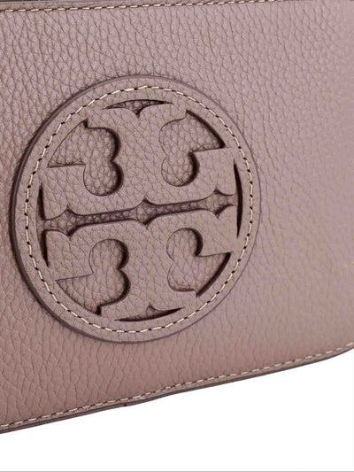 Borsa A Tracolla In Pelle Con Logo Frontale