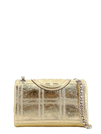Borsa In Pelle Laminata Logo In Rilievo