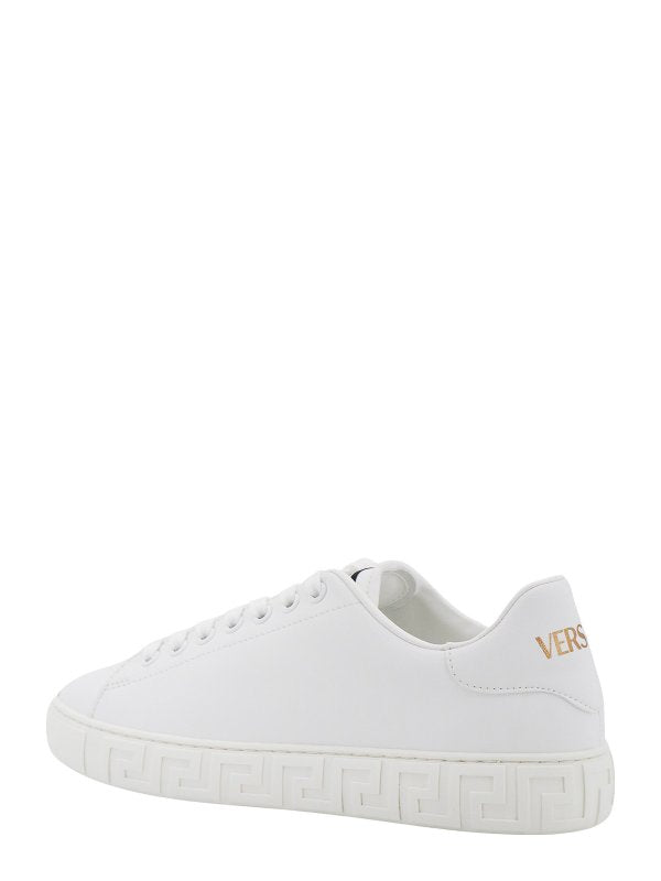 Sneakers In Pelle Con Motivo La Greca