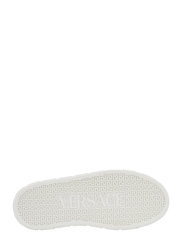Sneakers In Pelle Con Motivo La Greca