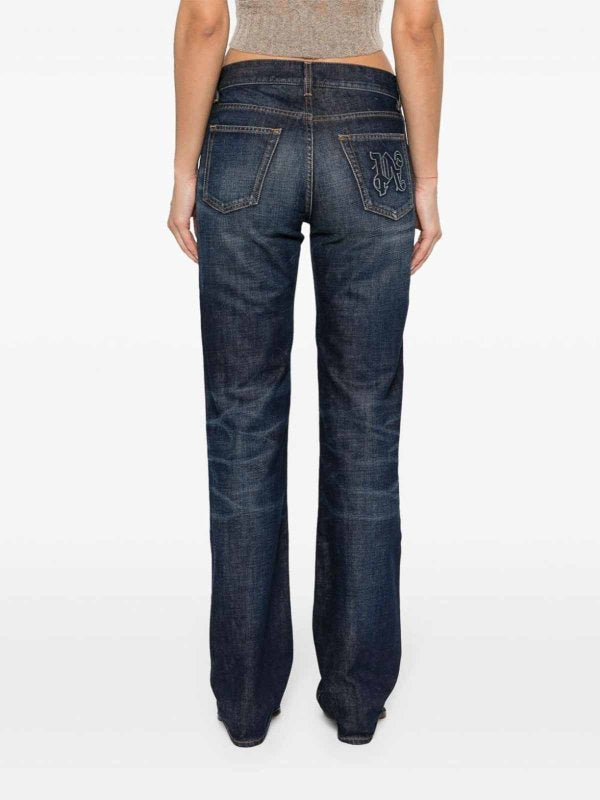 Jeans In Denim A Gamba Dritta
