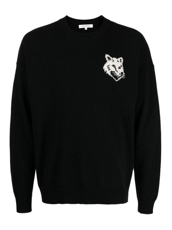 Maglia Nera A Intarsio