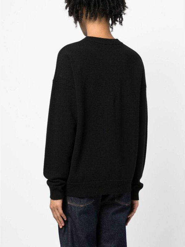 Maglia Nera A Intarsio