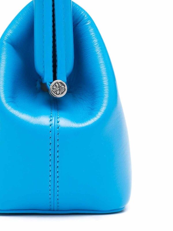 Borsa Con Logo Impresso Blu Lapis