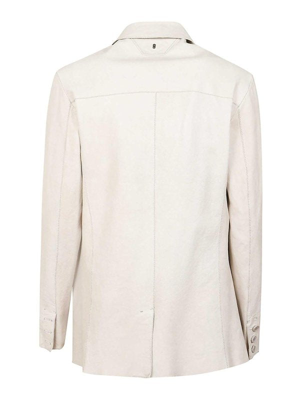 Giacca Blazer In Pelle
