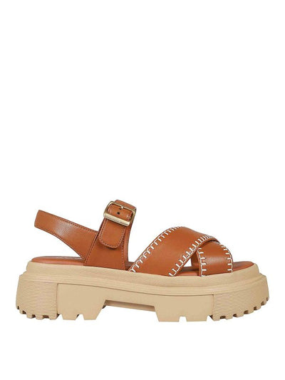 Sandali In Pelle H644