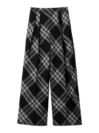 Pantaloni In Lana Check Vintage