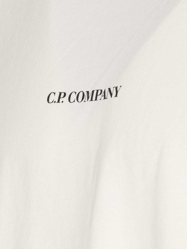 T-shirt Bianca Girocollo Con Stampa Logo