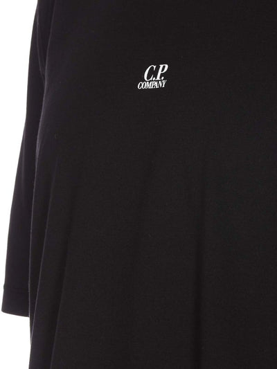 T-shirt Nera Girocollo Con Stampa Logo