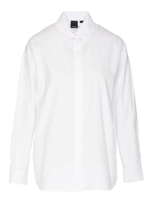 Camicia Bridport Bianca Con Logo Ricamato