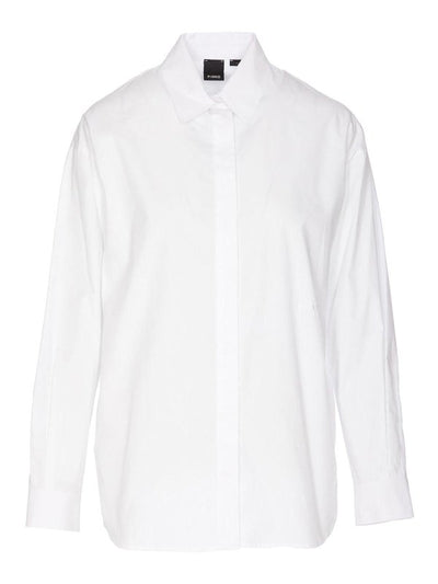 Camicia Bridport Bianca Con Logo Ricamato