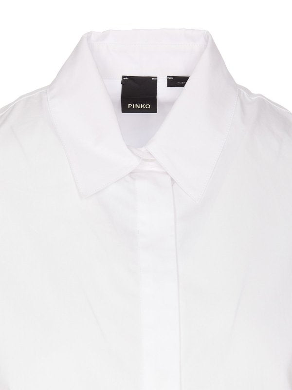 Camicia Bridport Bianca Con Logo Ricamato