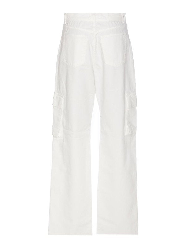 Jeans In Denim Bianco Caty Con Cerniera E